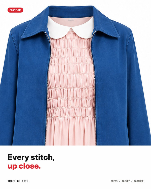 Eleven Pink Dress & Blue Jacket – Stranger Things Halloween Costume