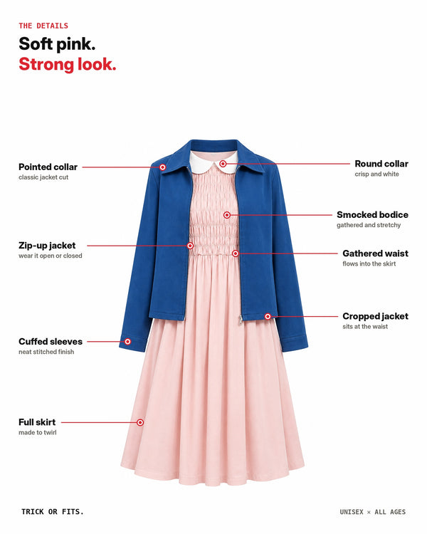 Eleven Pink Dress & Blue Jacket – Stranger Things Halloween Costume