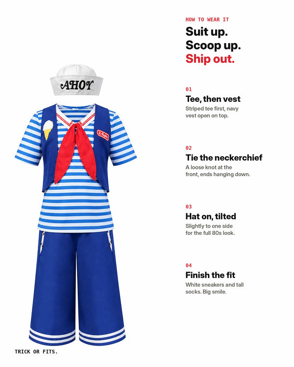 Steve Harrington Sailor Uniform – Stranger Things Halloween Costume